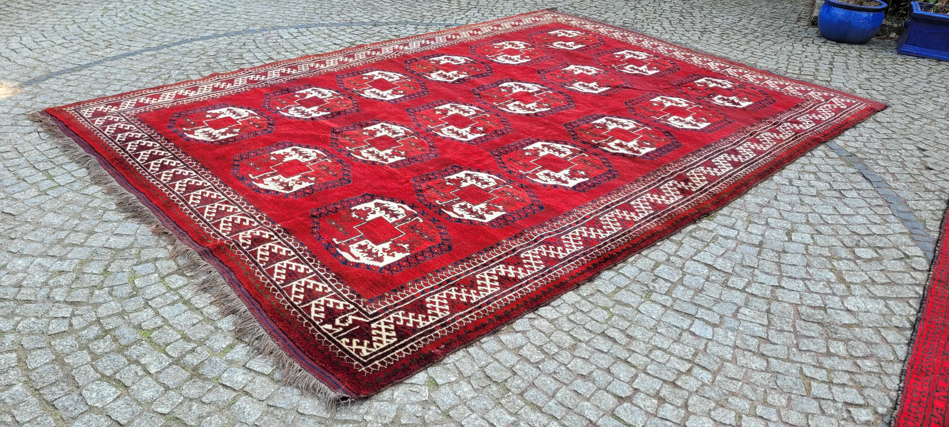 -70% unikat oryginalny stary r. tkany dywan Afgan wełna 245/250 Cena!