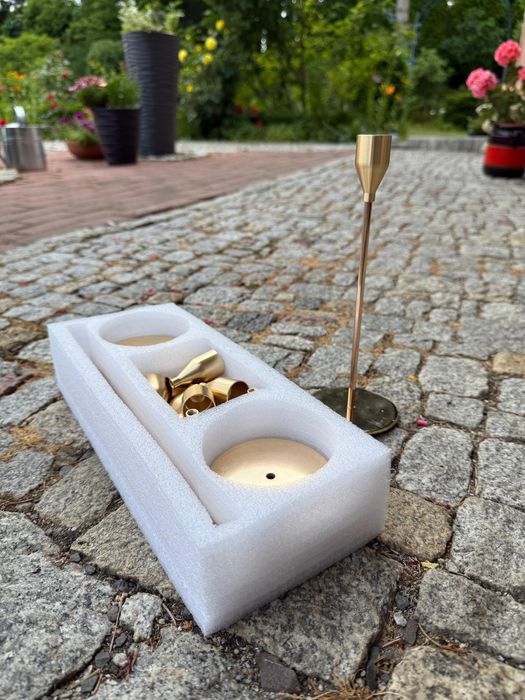 Eleganckie świeczniki 12 sztuk na nóżce metalowe dekoracja weselna