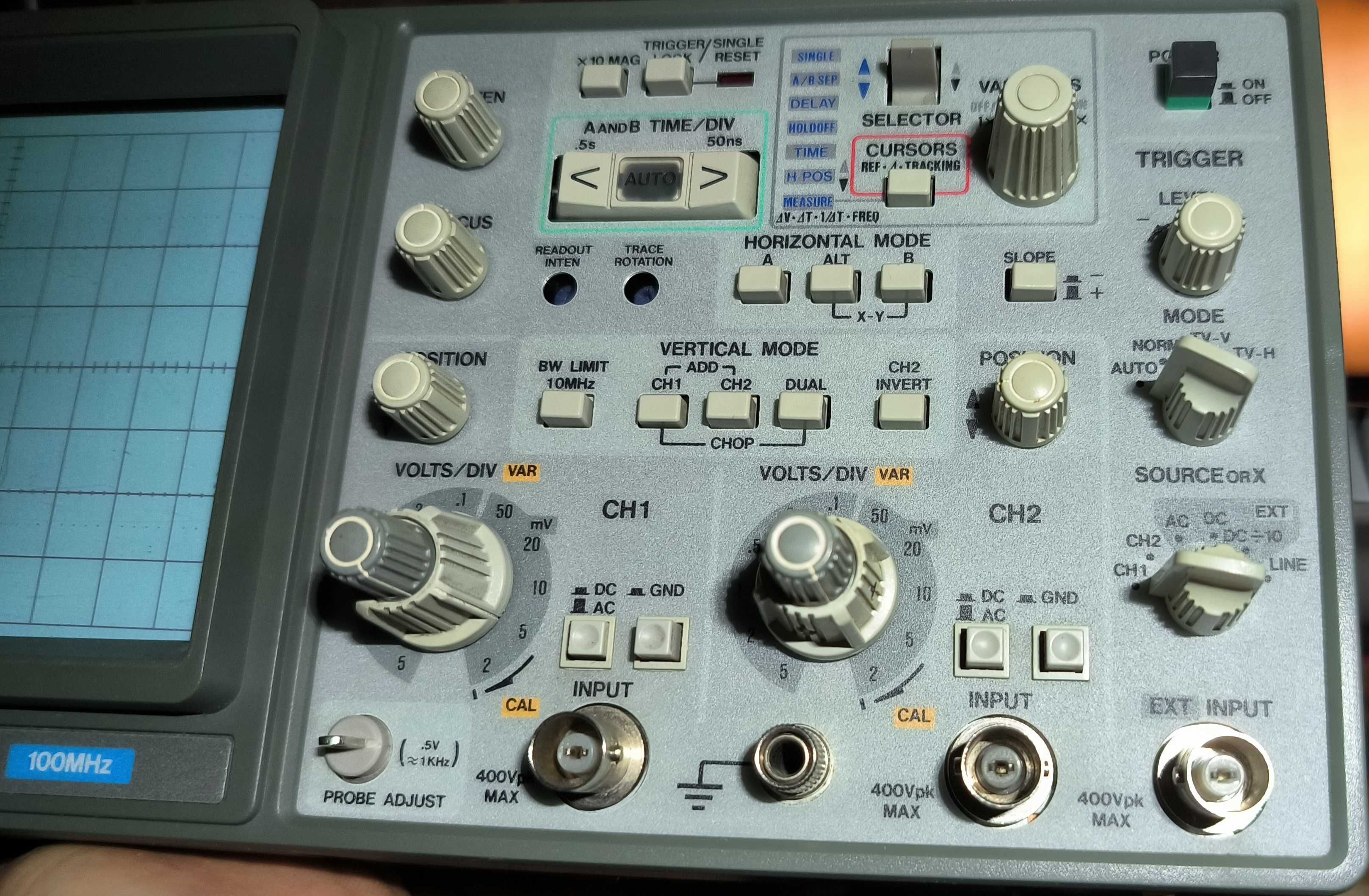 Осциллограф Hitachi 6545, 100МГц 2 канала