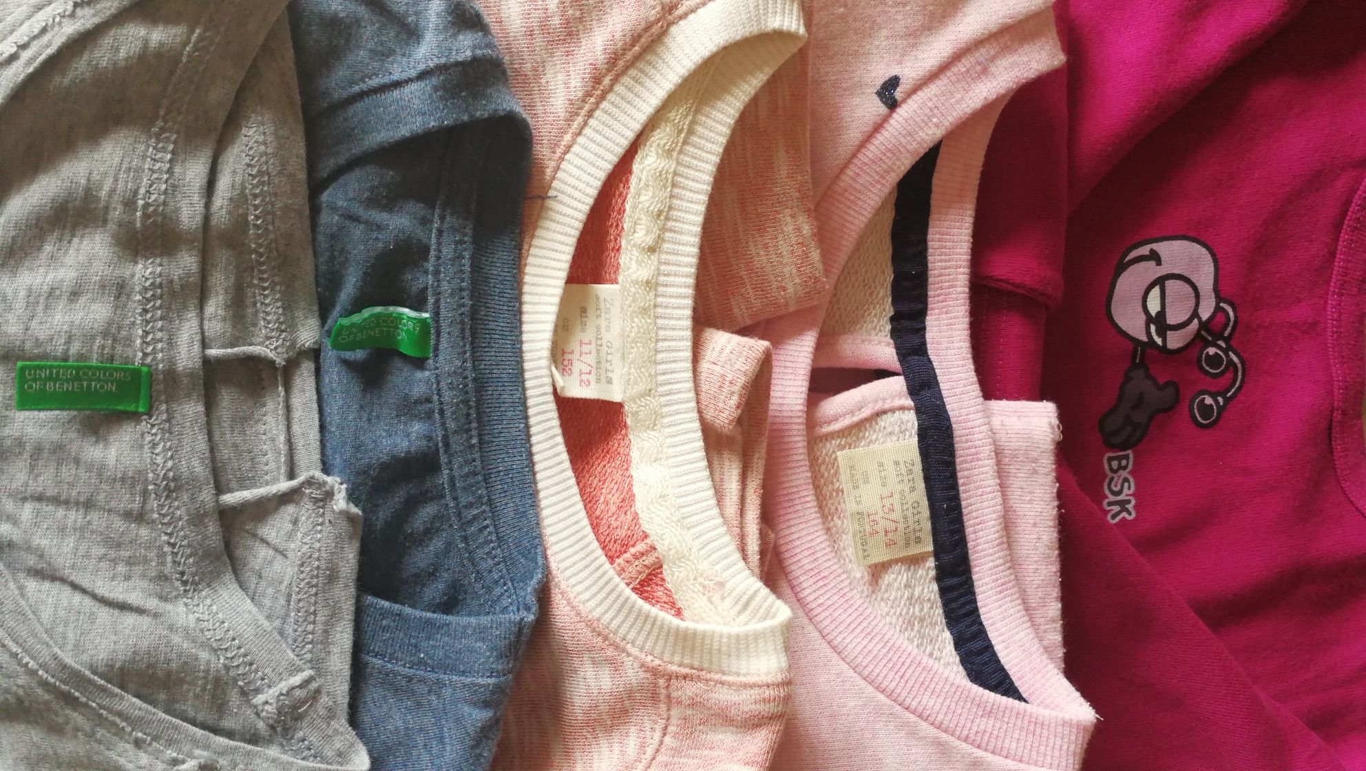 5 Blusas Benetton Zara Bershka 12 Anos Menina
