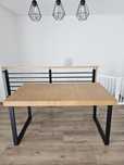 Ikea TARSELE stół rozkładany, okl Dęb/czarny 150/200×80 cm