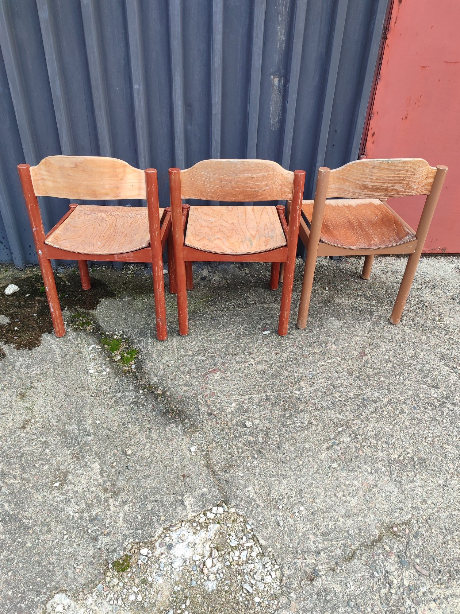 Krzesła drewniane 3szt możliwy transport
