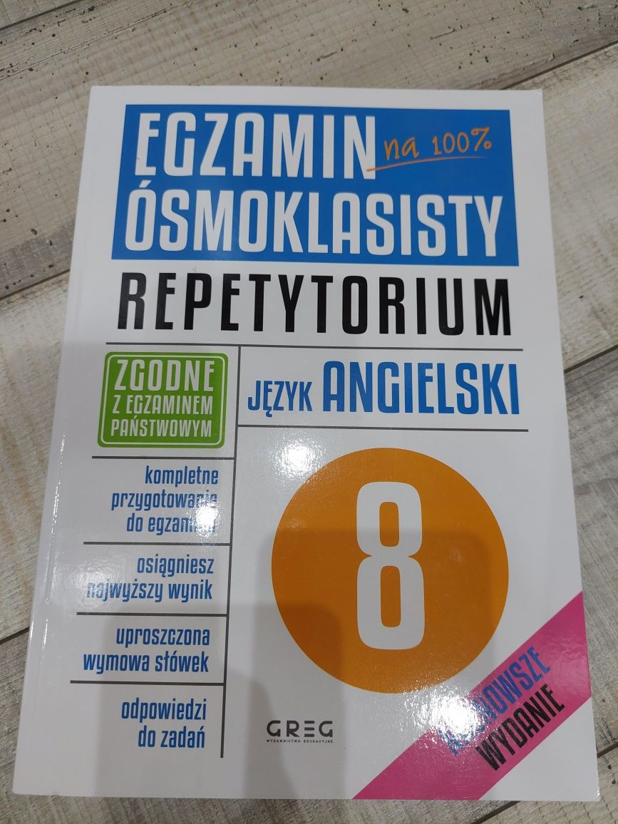 Sprzedam repetytorium ośmioklasisty język angielski