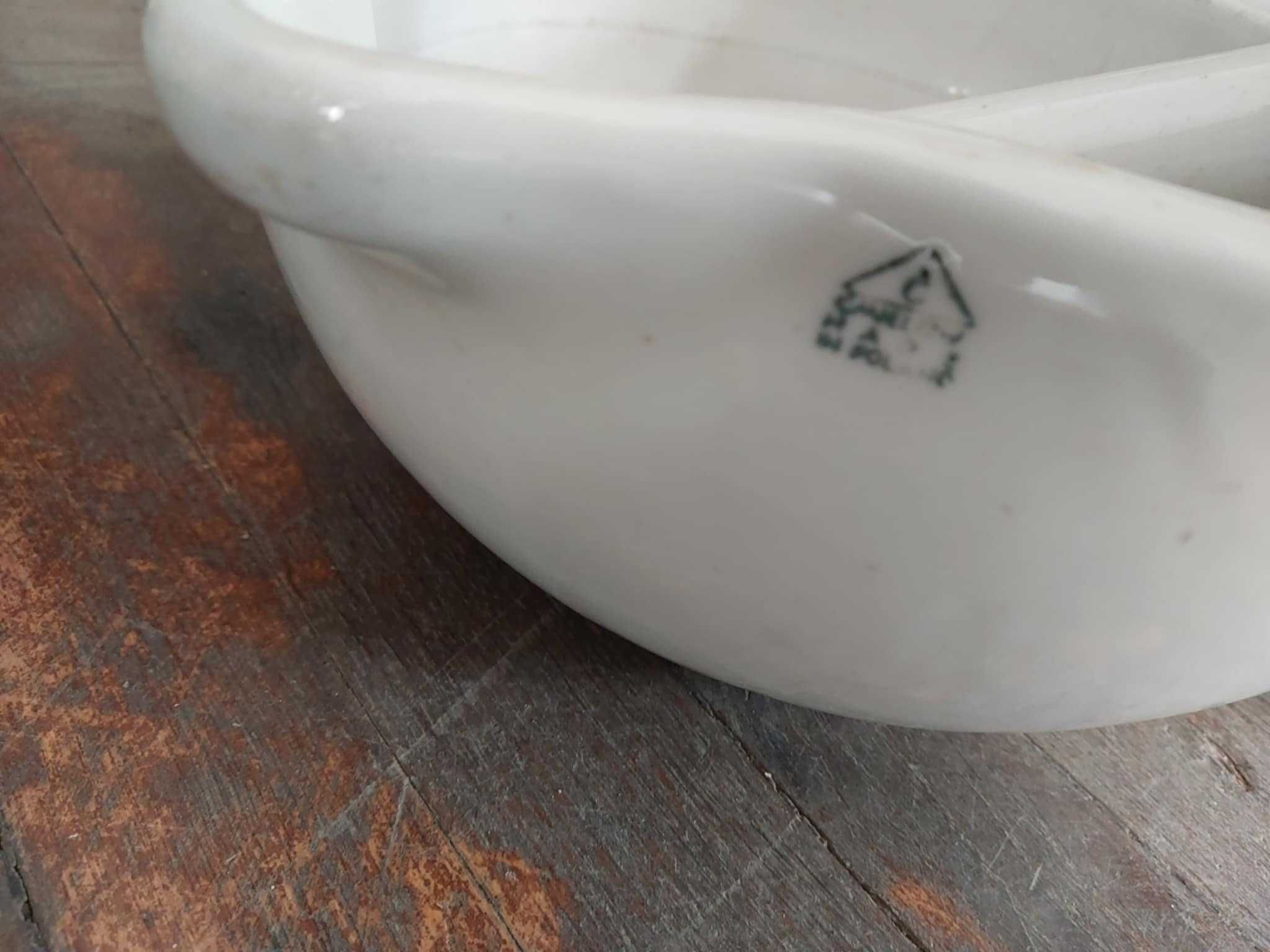 Duzy, Stary, Porcelanowy  Moździerz Apteczny Cmielów/Chodzież