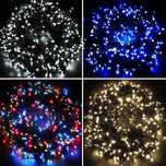 Lampki choinkowe LED 900 8 funkcji multi, ciepłe, białe niebieskie FV