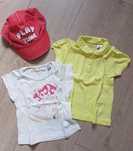 Zara - Nowe 2 Koszulki - 74 + czerwona czapeczka