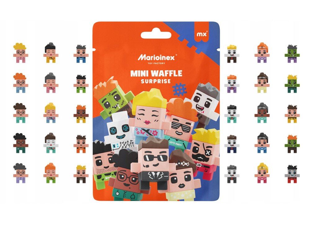 Marioinex Klocki Mini Waffle Surprise 2w1 saszetka figurka klocki