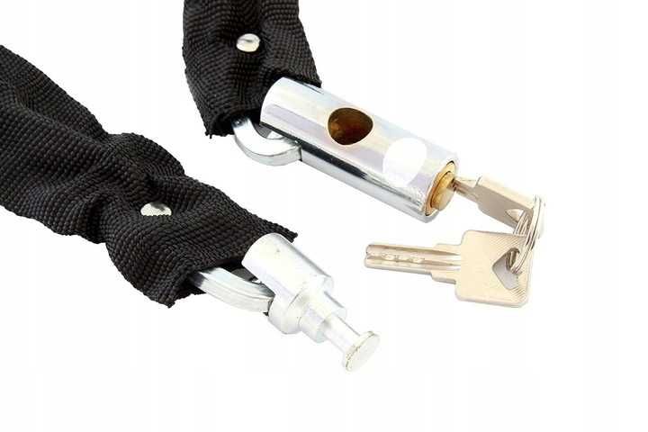 2 x Zapięcie ŁAŃCUCH ROWEROWE ZABEZPIECZENIE Blokada do Roweru 80 cm.