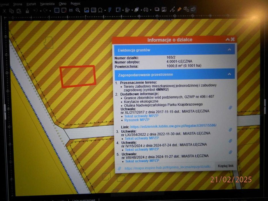 działka budowlana 1000m2 w Łęcznej, osiedle Kol. Trębaczów