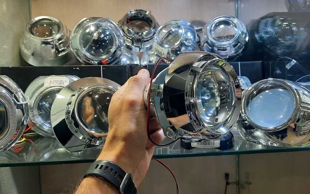 Биксеноновые линзы в фары 3 дюйма металл (2шт) bi-led ксенон биксенон