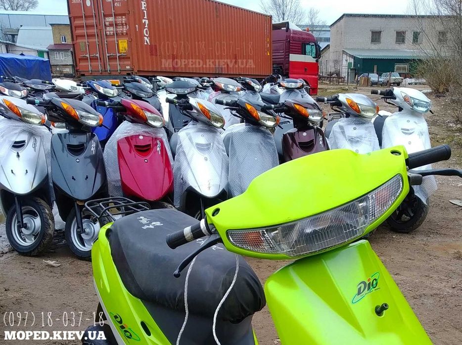 Honda dio 18 gray НOBA ПОСТABKA купить скутер мопед с контейнера