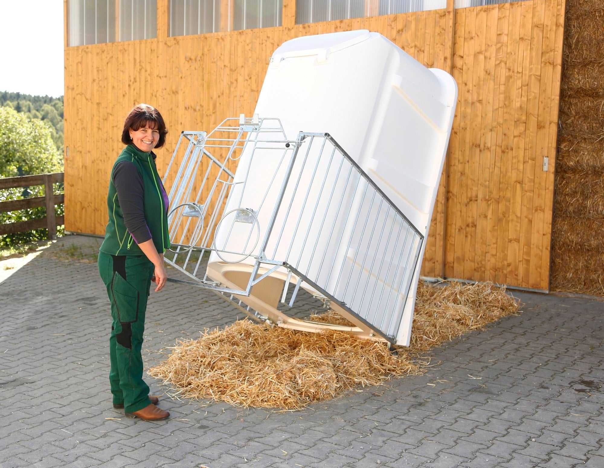 Igloo, domek, Budka dla cieląt Premium z wygrodzeniem lekkim, Kerbl