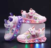 Buty świecące LED dziecięce Adidasy  Elsa 2 kolory r. 26-29