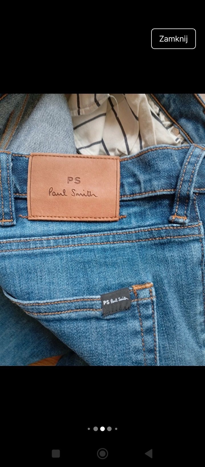 Paul Smith nowe oryginalne slim stretch jeans męskie