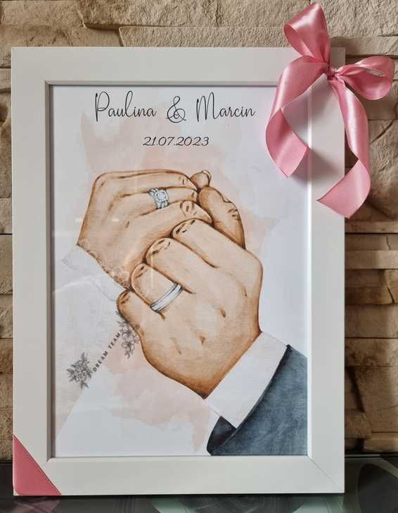 Plakat Ślub 1 - komplet z ramką