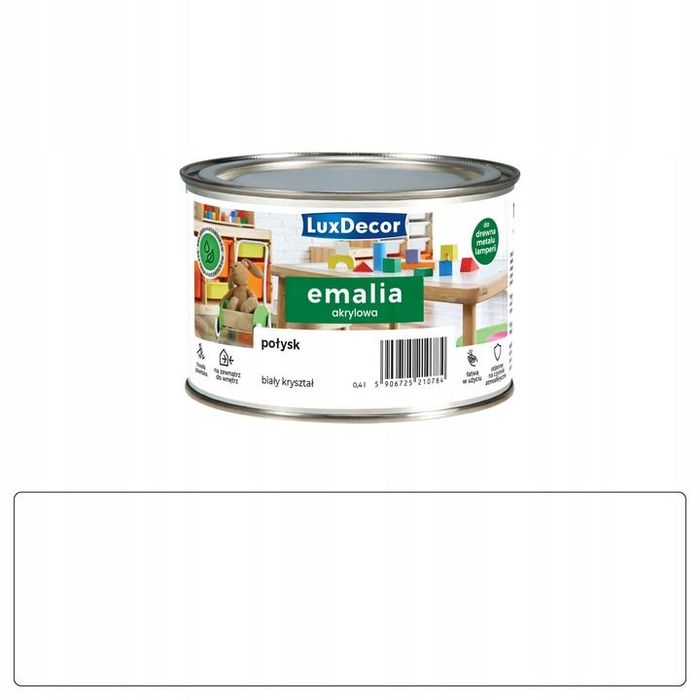 Emalia Luxdecor Biały kryształ 0,4 l akrylowa szybkoschnąca połysk (2)