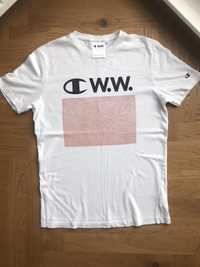 Biały T-shirt Champion x Wood Wood rozmiar S