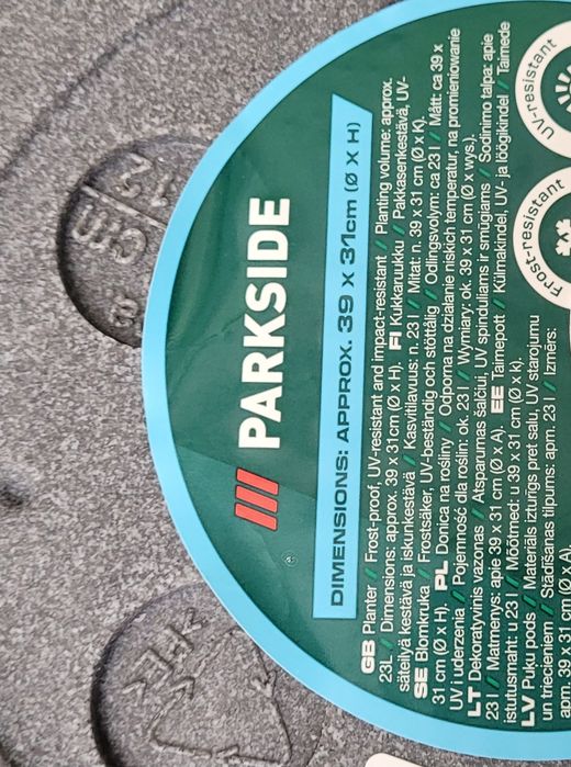 Doniczka Duża  Parkside Nowa