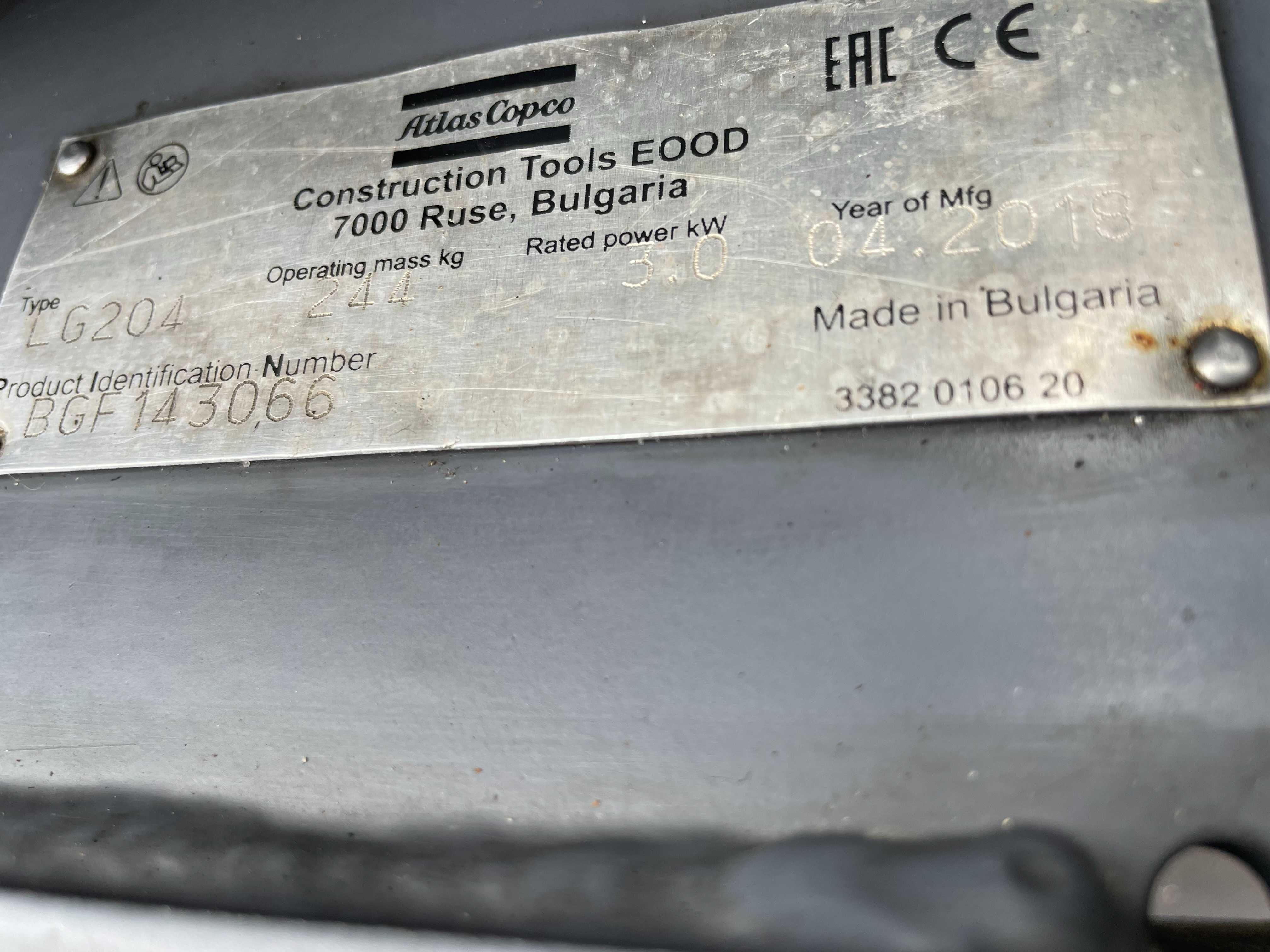 Zagęszczarka 250Kg Atlas Copco LG204 Import Norwegia 2019r. Tanio!