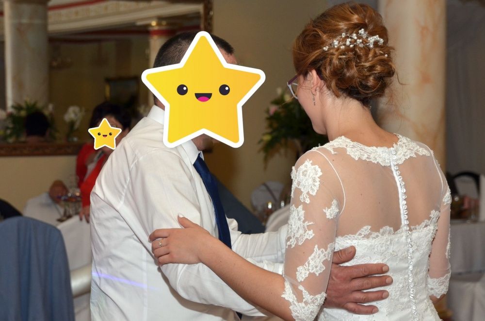 Suknia ślubna na kole