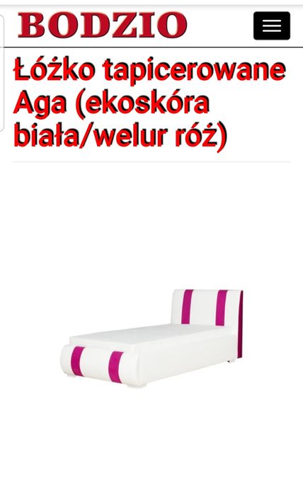 Tapicerowane NOWE ŁÓŻKO DZIECIĘCE dla dziewczynki 90x200cm