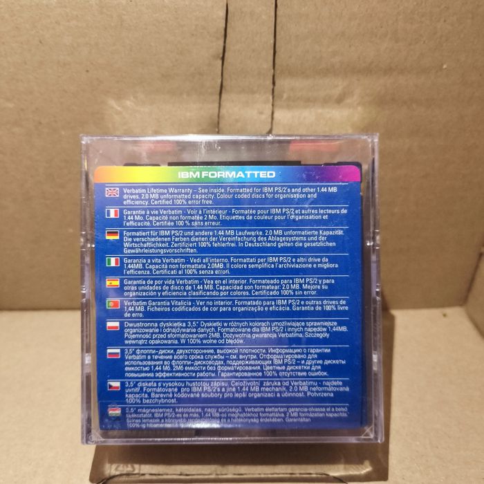 Dyskietki Verbatim MF2HD Nowe Box Folia