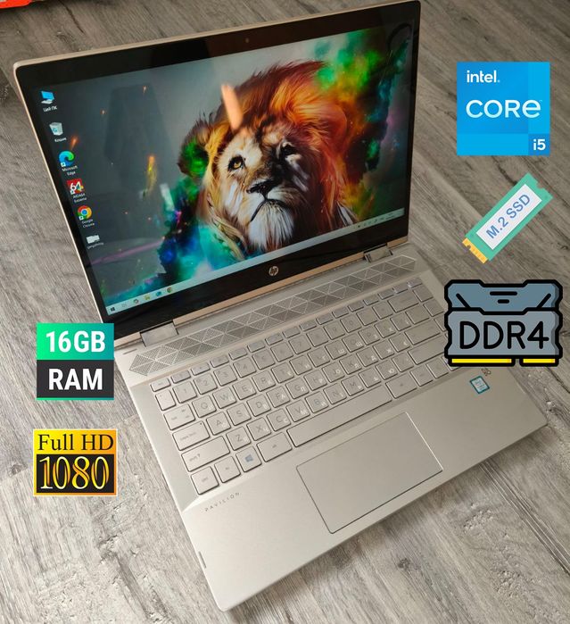 Ноутбук-Планшет 8ядер з ССД/FullHD IPS/сенсорний/16ГБ DDR4/SSD 256