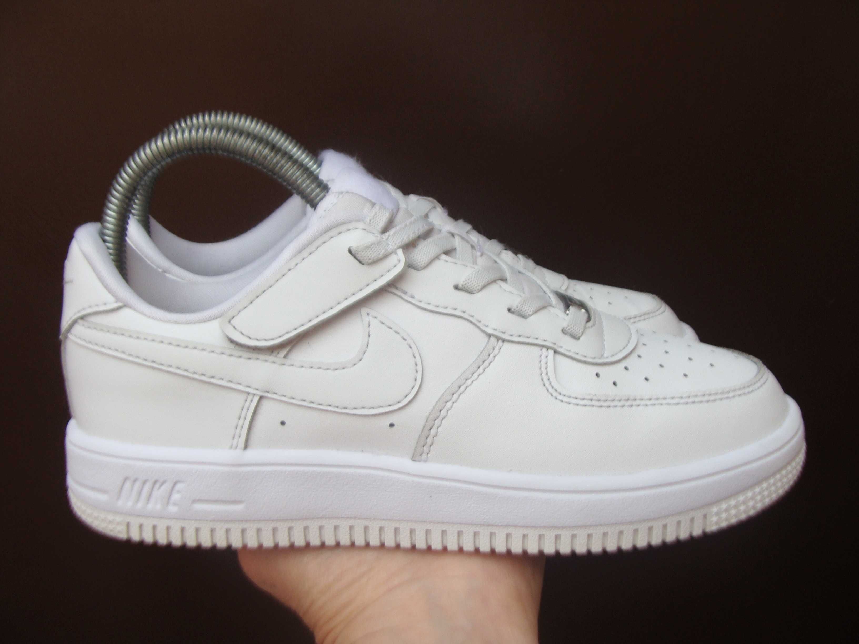 35/22 см Nike air force 1 кроссовки белые кожаные 2024 год