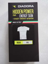 Diadora hidden power energy skin t-shirt męski biały xxl