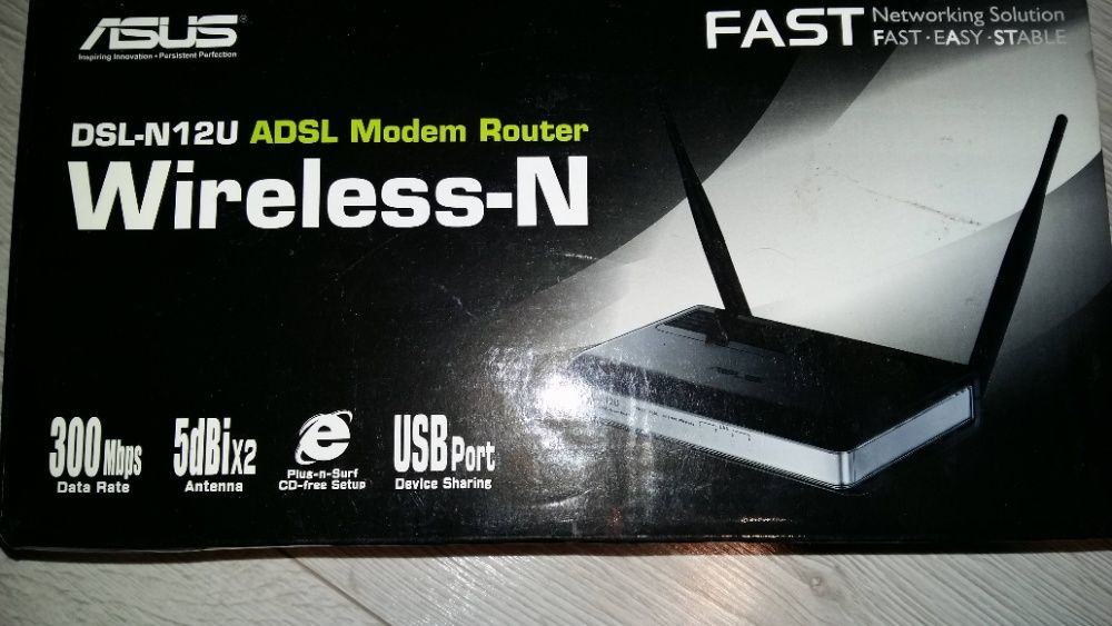 Router ADSL 3G Asus DSL-N12U 300Mbps USBport 2x5dBiAntena