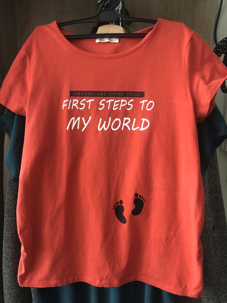 Koszulka ciazowa r.L first step to my world