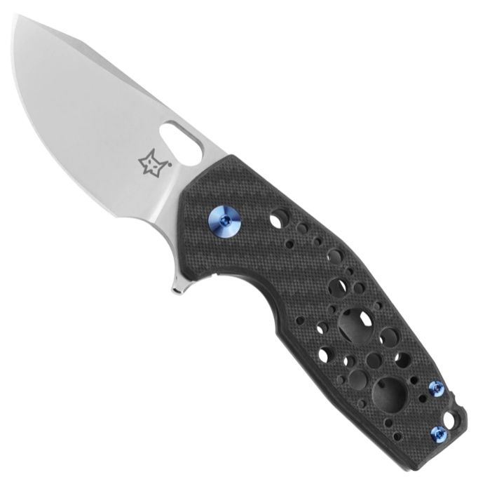 Нож Suru M390 Carbon/Titanium Flipper Knife, Blue Hardware