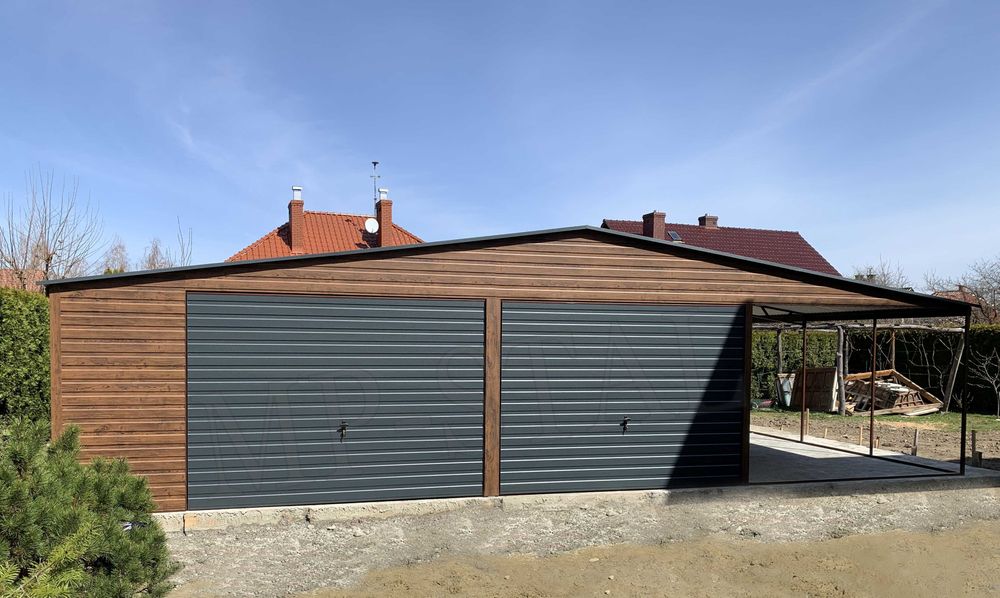 Garaże PREMIUM z wiatą boczną