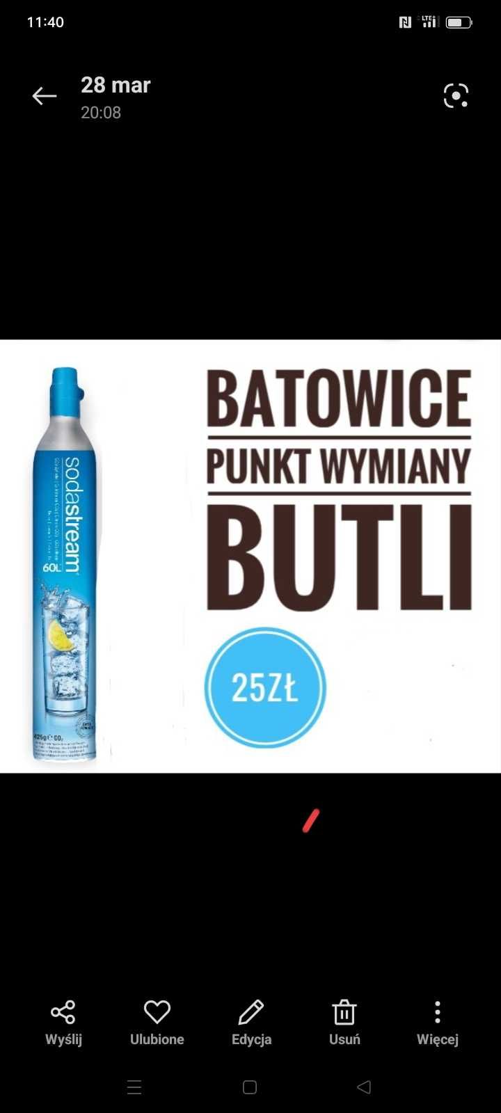 Nabijanie butli Sodastream Kraków Batowice