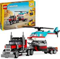 LEGO Creator 3w1 Ciężarówka z platformą i helikopterem 31146