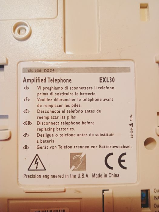 Telefon stacjonarny dla seniora EXL30 z dużymi przyciskami