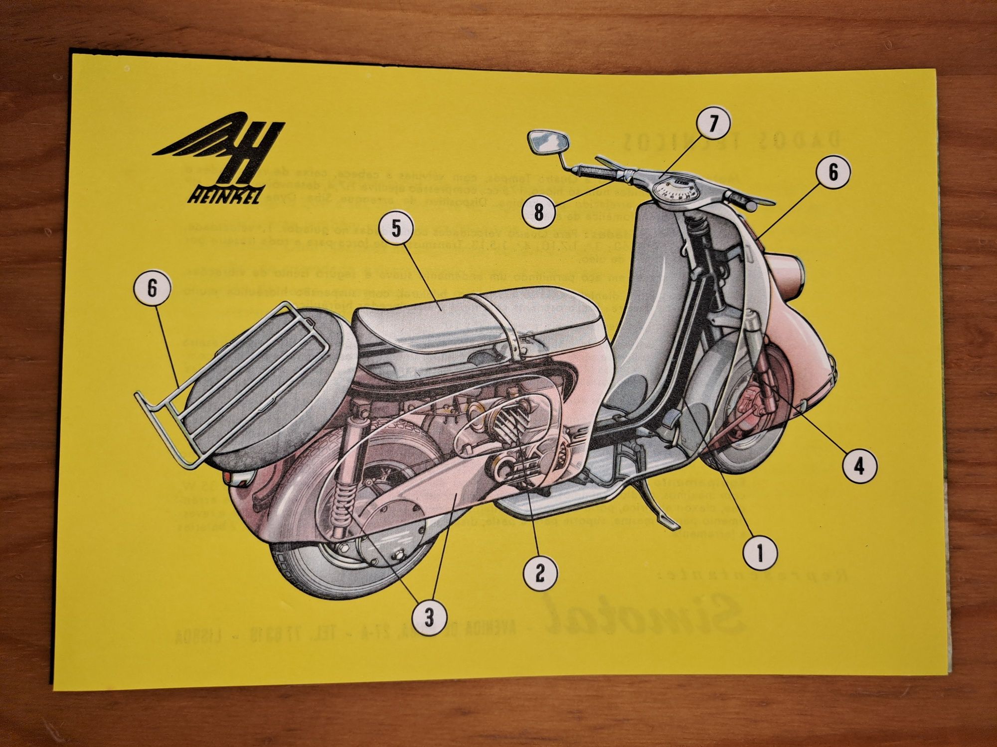 Folheto antigo Heinkel Tourist - 1960 [NOVO!]