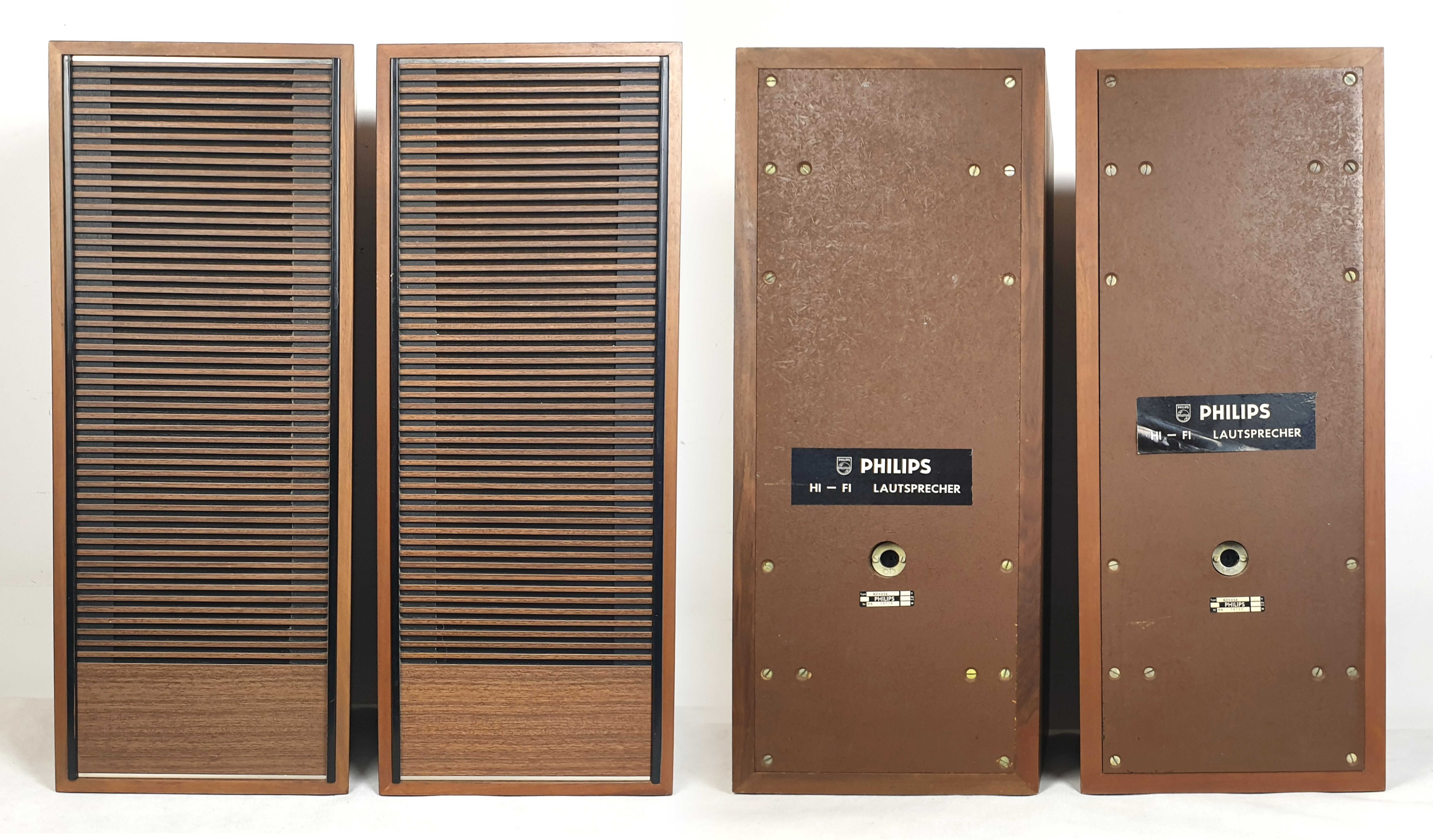 PHILIPS KD1034 Kolumny Głośnikowe HiFi Vintage 1965r Loft Mid Century