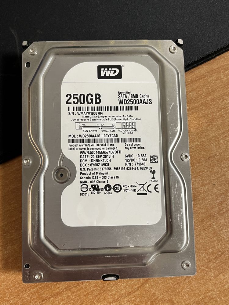 WD 250GB hdd накопичувач жорсткий диск жесткий диск