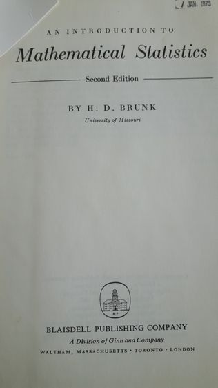 Livro Matemátca Estatistica - Brunks