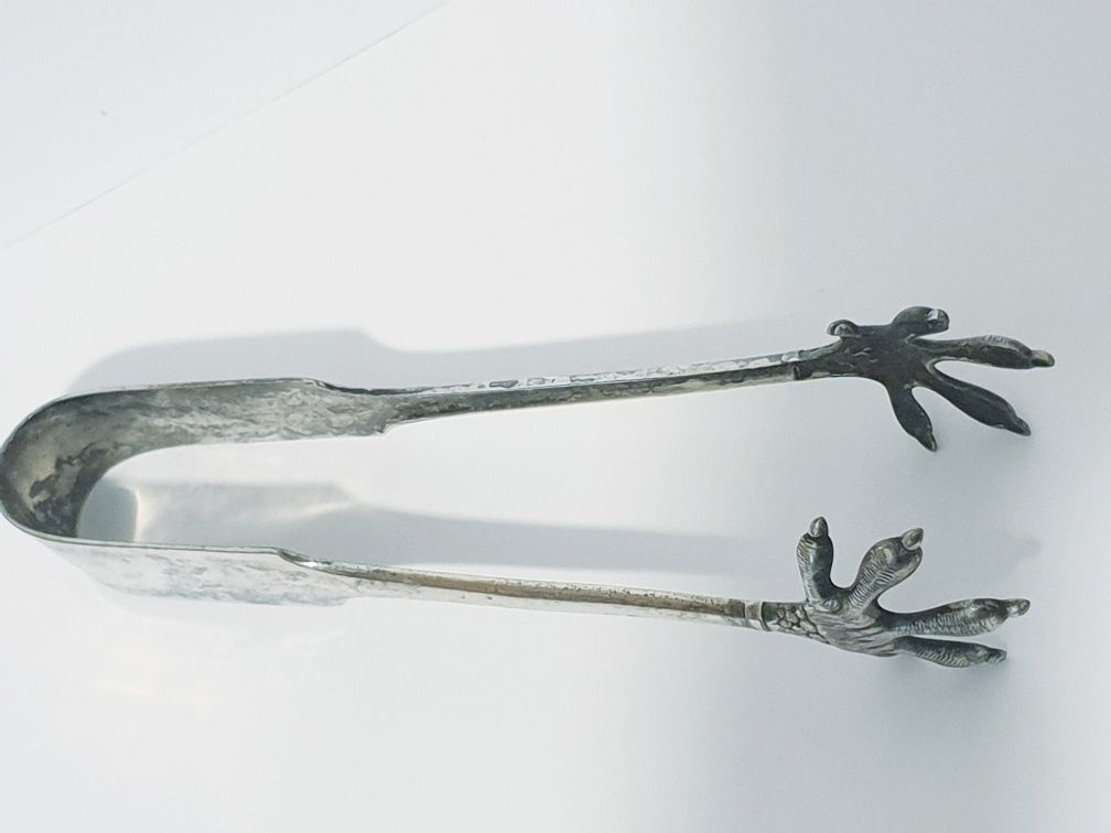 Rara antiga pinça WMF de garras banhado com prata