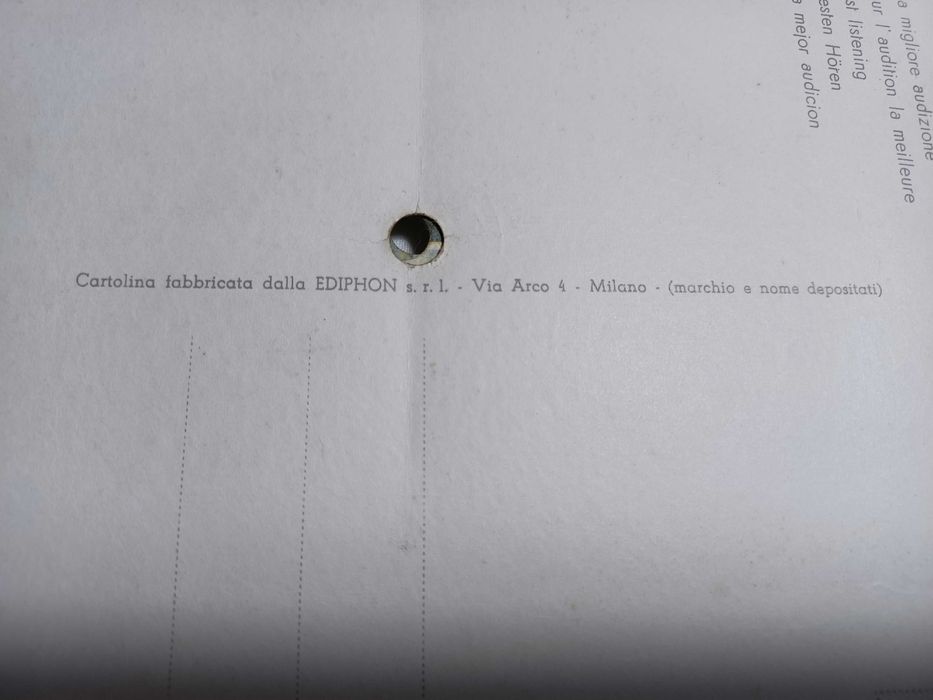 3 Discos postal musicais italianos anos 50.
Raridades