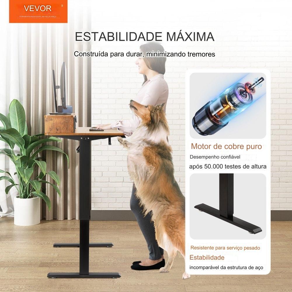 Mesa de pé ajustável em altura  - 47,2x23,6 polegadas