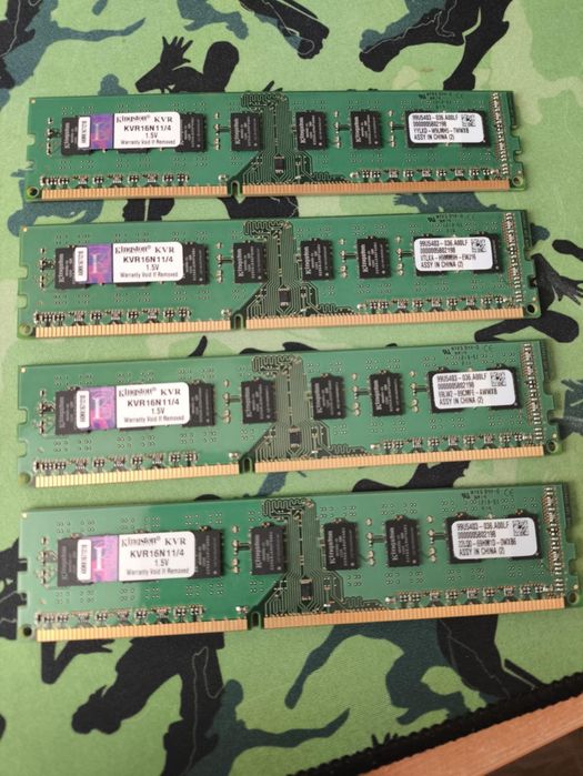 16GB 4x4GB Pamięć RAM DDR3 Kingston KVR16N11/4 1.5V