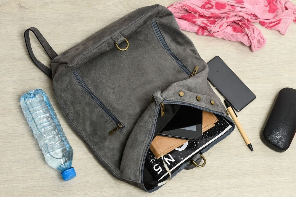 Śliczny Włoski Stylowy Plecak Damski Skórzany Zamsz A4 W14 modny nowy