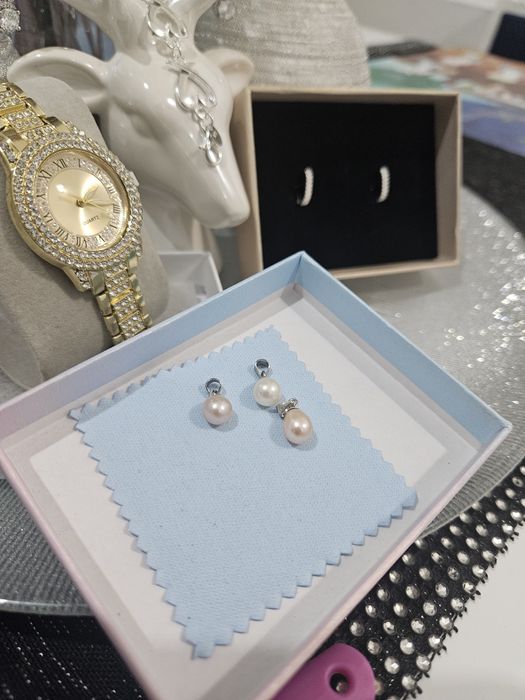 Srebrne zawieszki z perłą