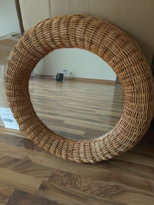 Lustro Ikea, okrągłe boho