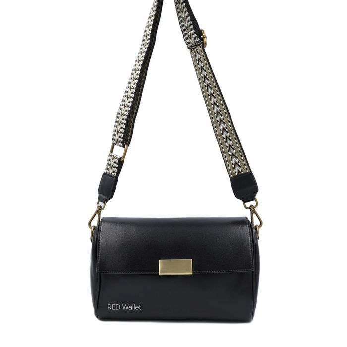 Сумка жіноча шкіряна leather W036 black Сумка женская кожаная черная