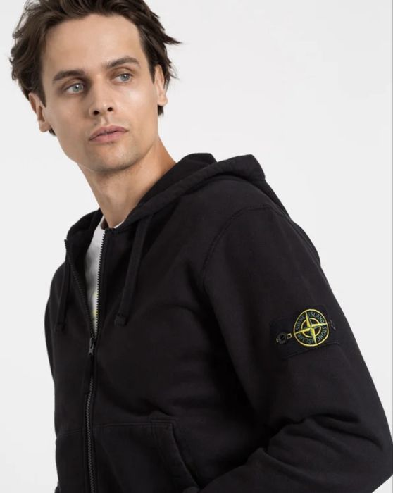 Чорна спортивна кофта STONE ISLAND