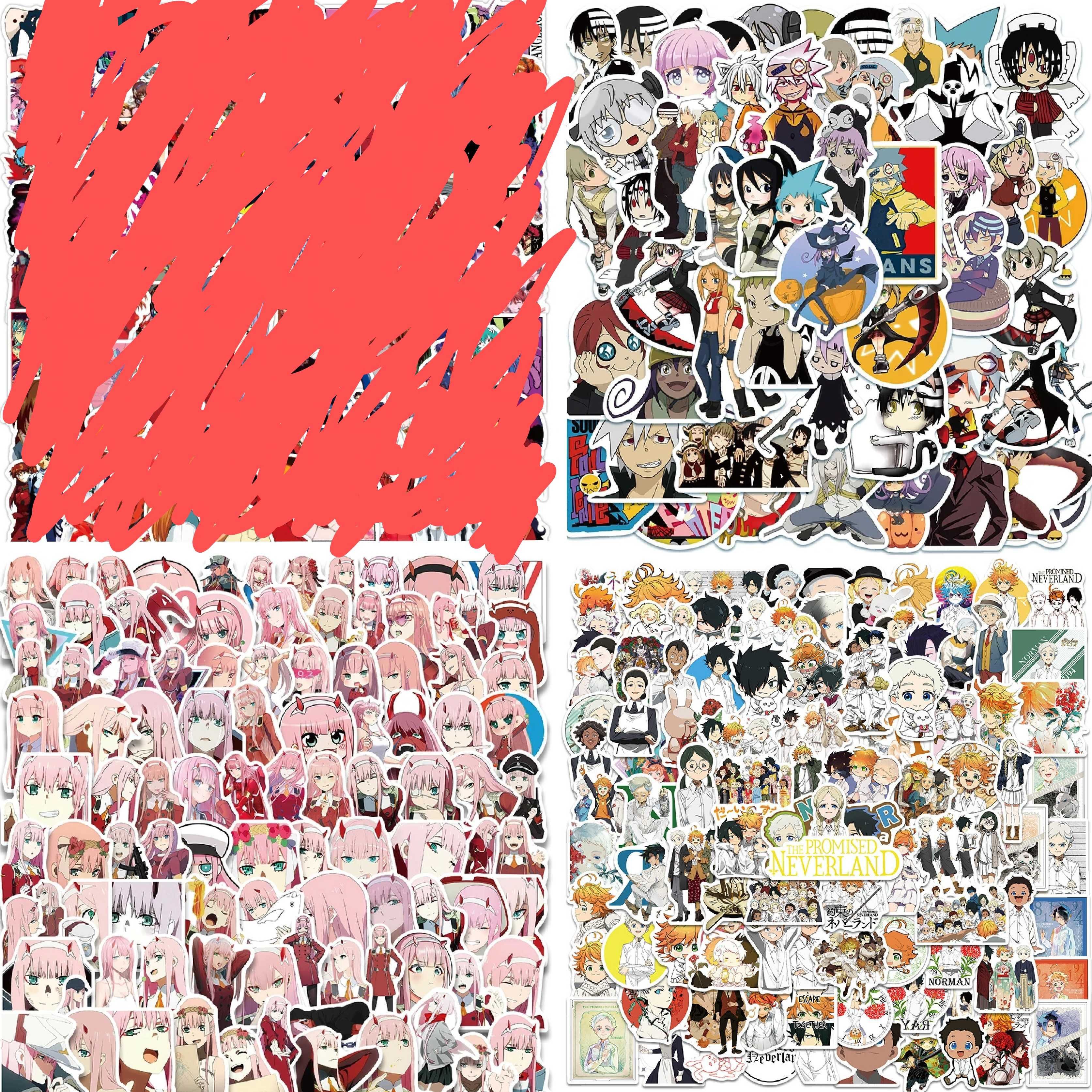 Наклейки з Soul Eater, Darling in the FranXX, Neverland